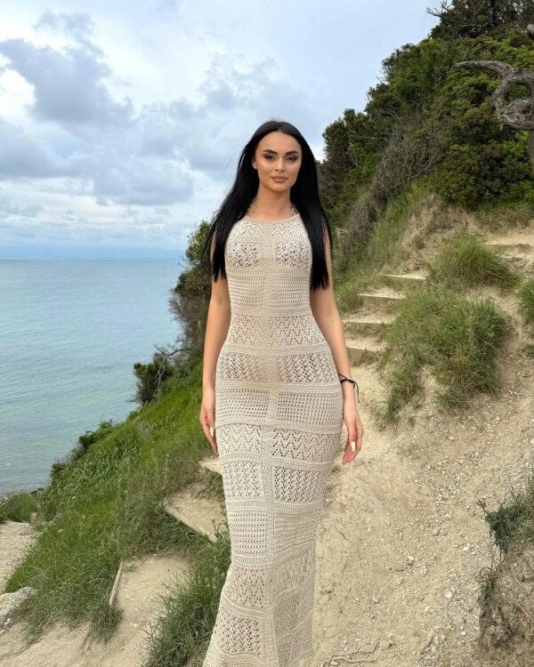 fustan i gjatë rrjetë