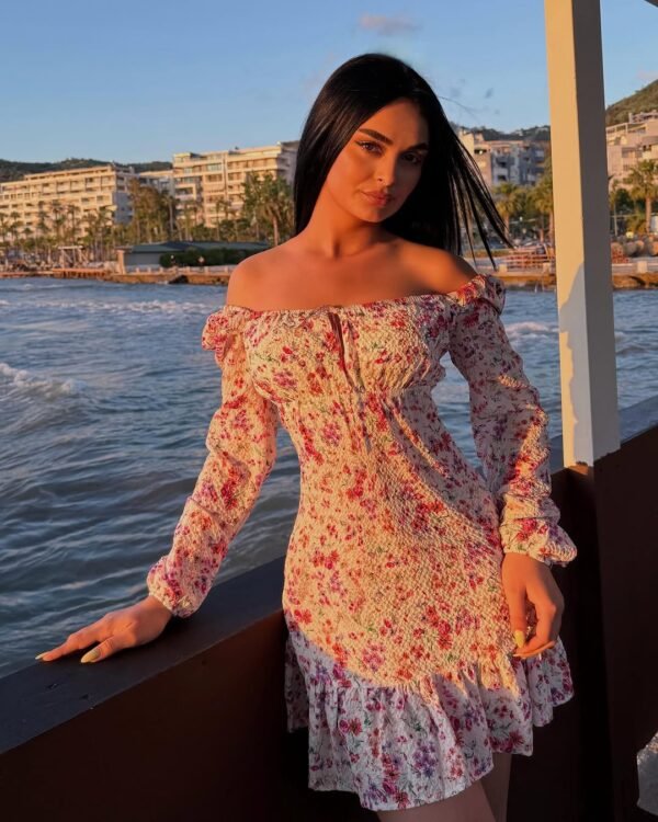 fustan off shoulder me lule