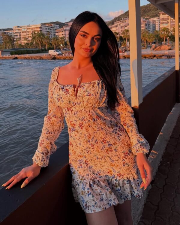 fustan off shoulder me lule