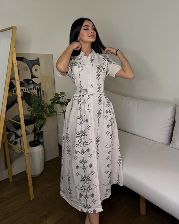 fustan elegant me vija etnike