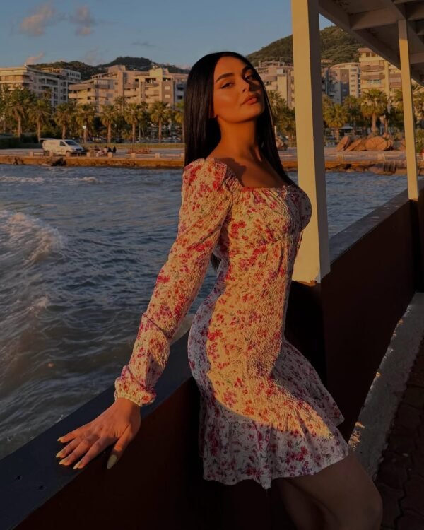 fustan off shoulder me lule